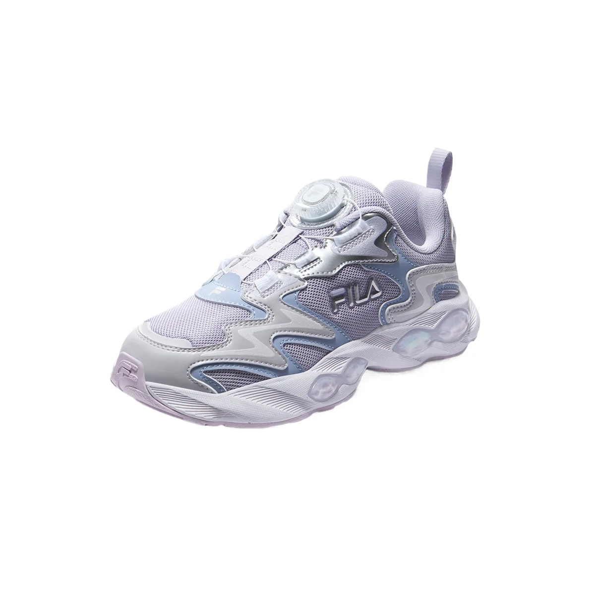 Беговые кроссовки Heritage FHT из искусственной кожи и текстиля для детей FILA KIDS, Lilac/Lazy Purple — фото 4