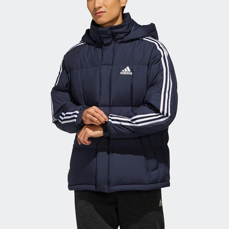 Пуховик мужской темно-синий Adidas, цвет Legend Blue — фото 3