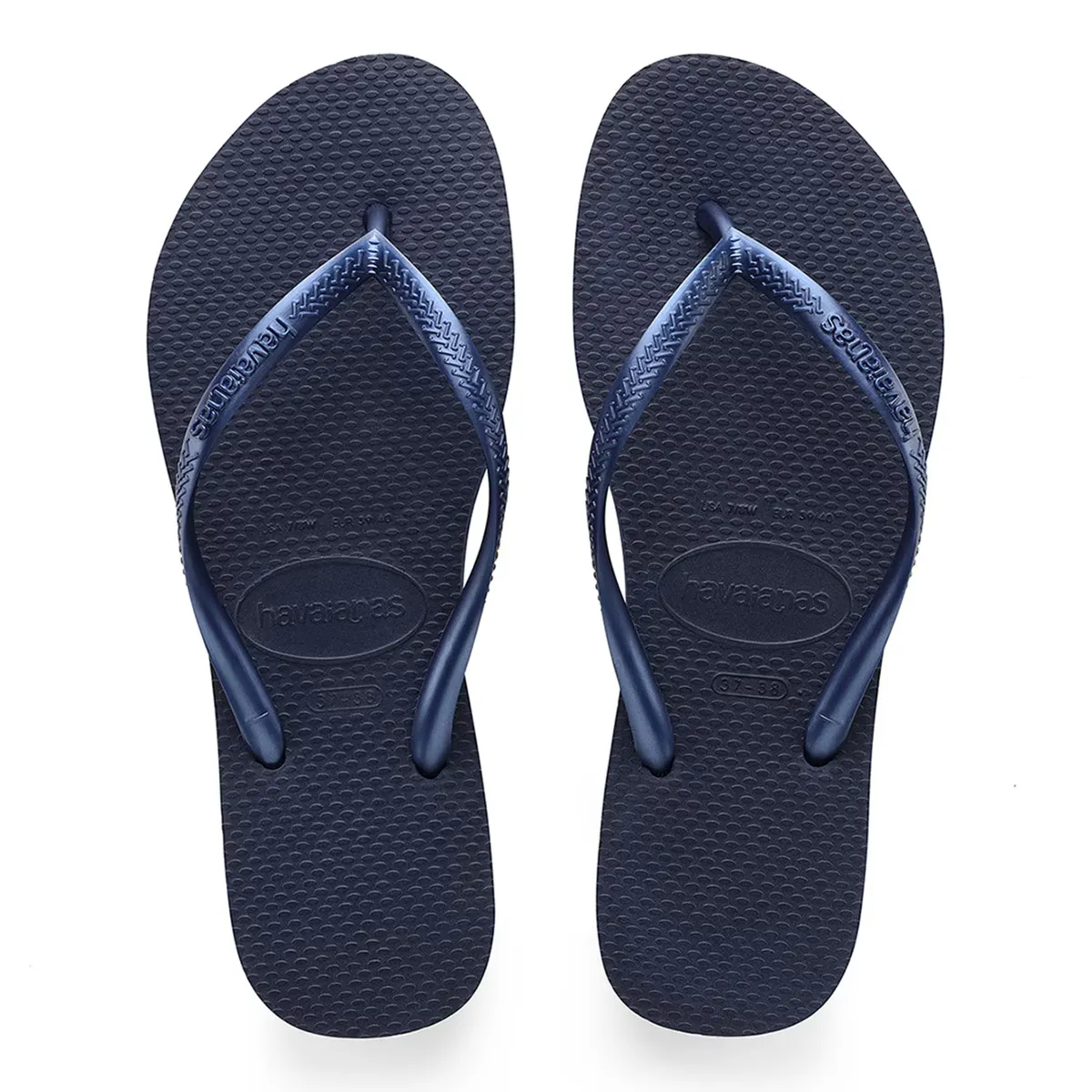 Женские тонкие шлепанцы Havaianas, тёмно-синий