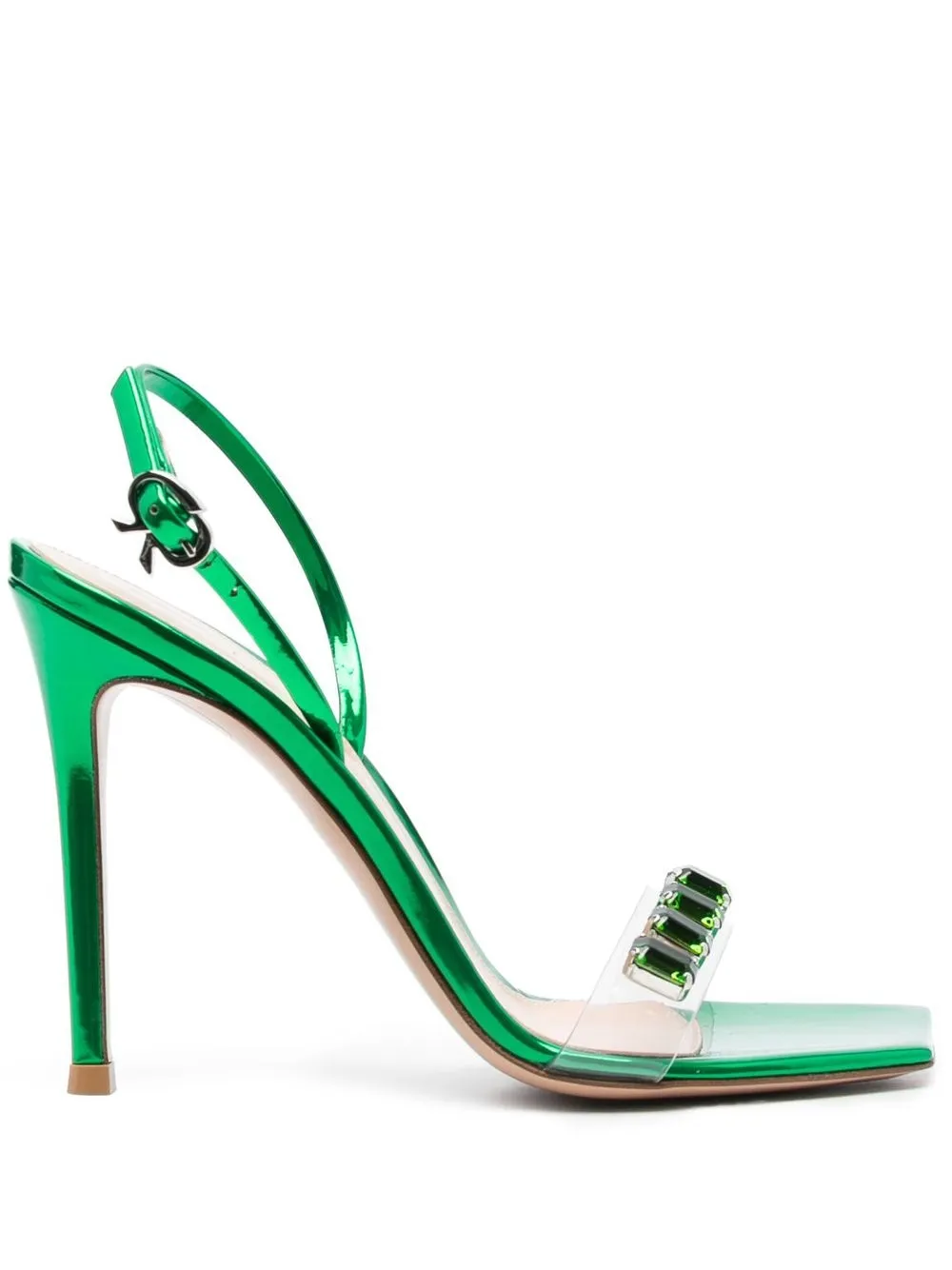 Босоножки Ribbon Candy 105 Gianvito Rossi, зеленый