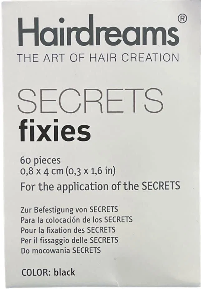 Ленты для наращивания волос Hairdreams Secrets Fixies, 60 шт., черные Hairdreams