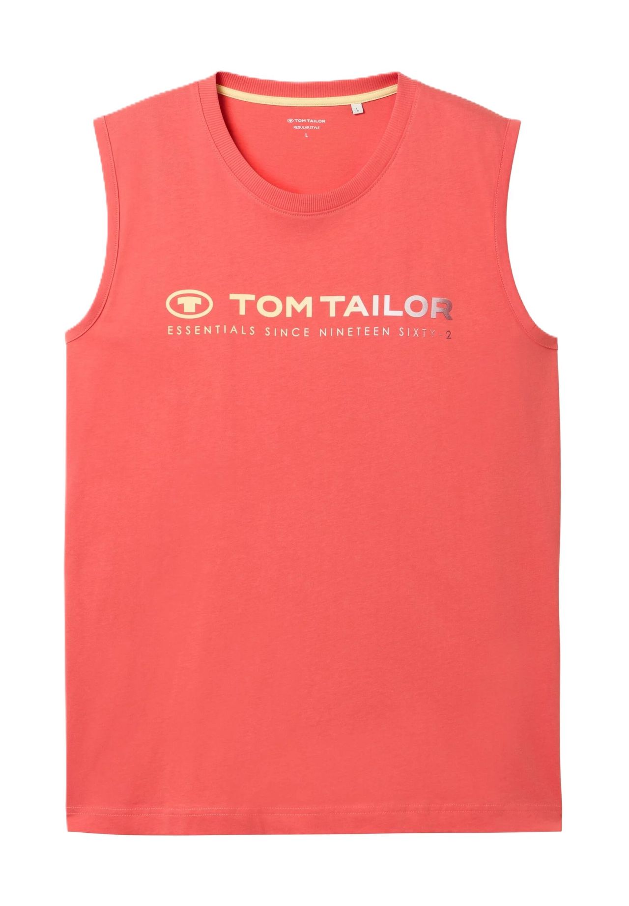 

Майка, хлопок, мужская TOM TAILOR, цвет 26202 Flamingo Fl
