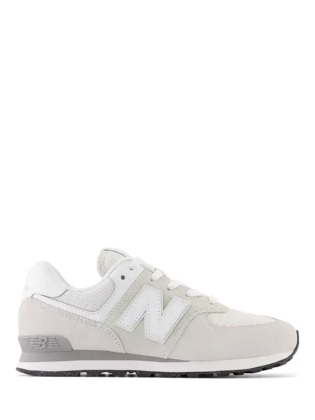 Детские кроссовки на шнуровке 574, цвет слоновая кость/разноцветный New Balance