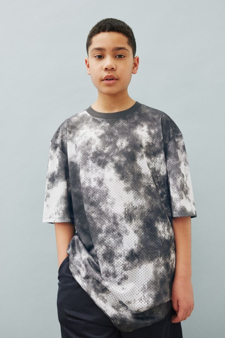 

Спортивная рубашка из сетки drymove H&M, серый