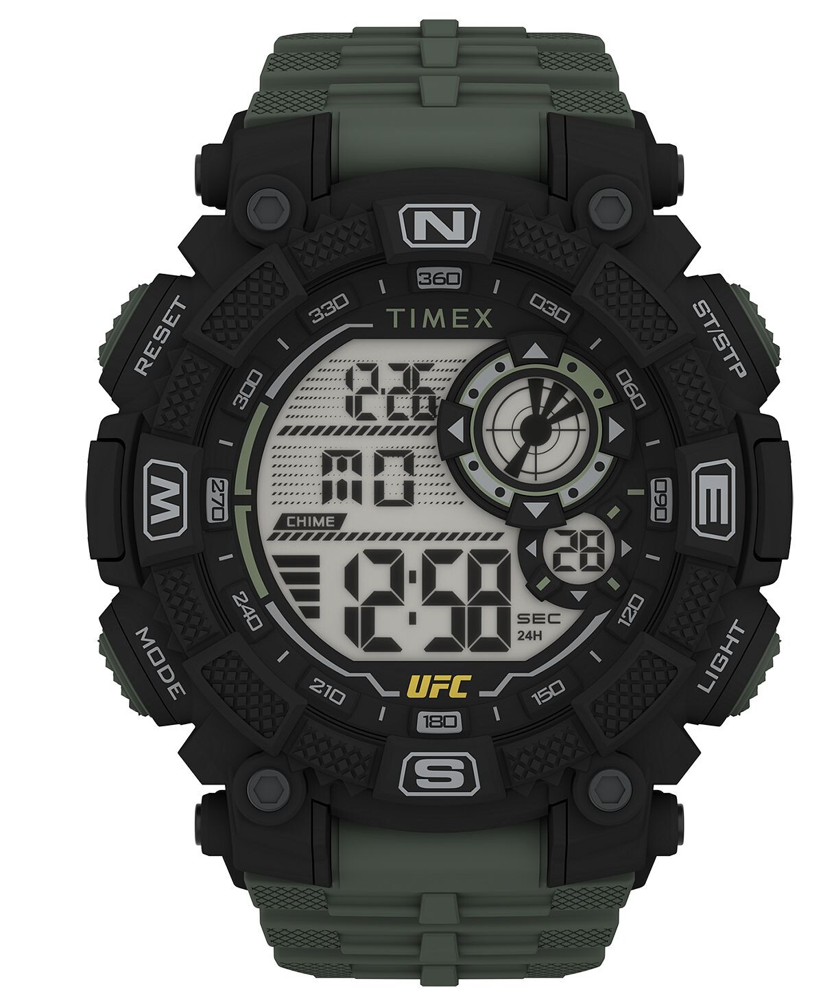 

Мужские часы UFC Quartz Redemption со смолой, зеленые, 50 мм Timex