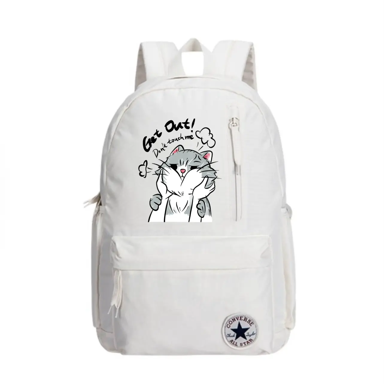 

Converse Полиэстеровый рюкзак средний унисекс белый, Angry Kitten