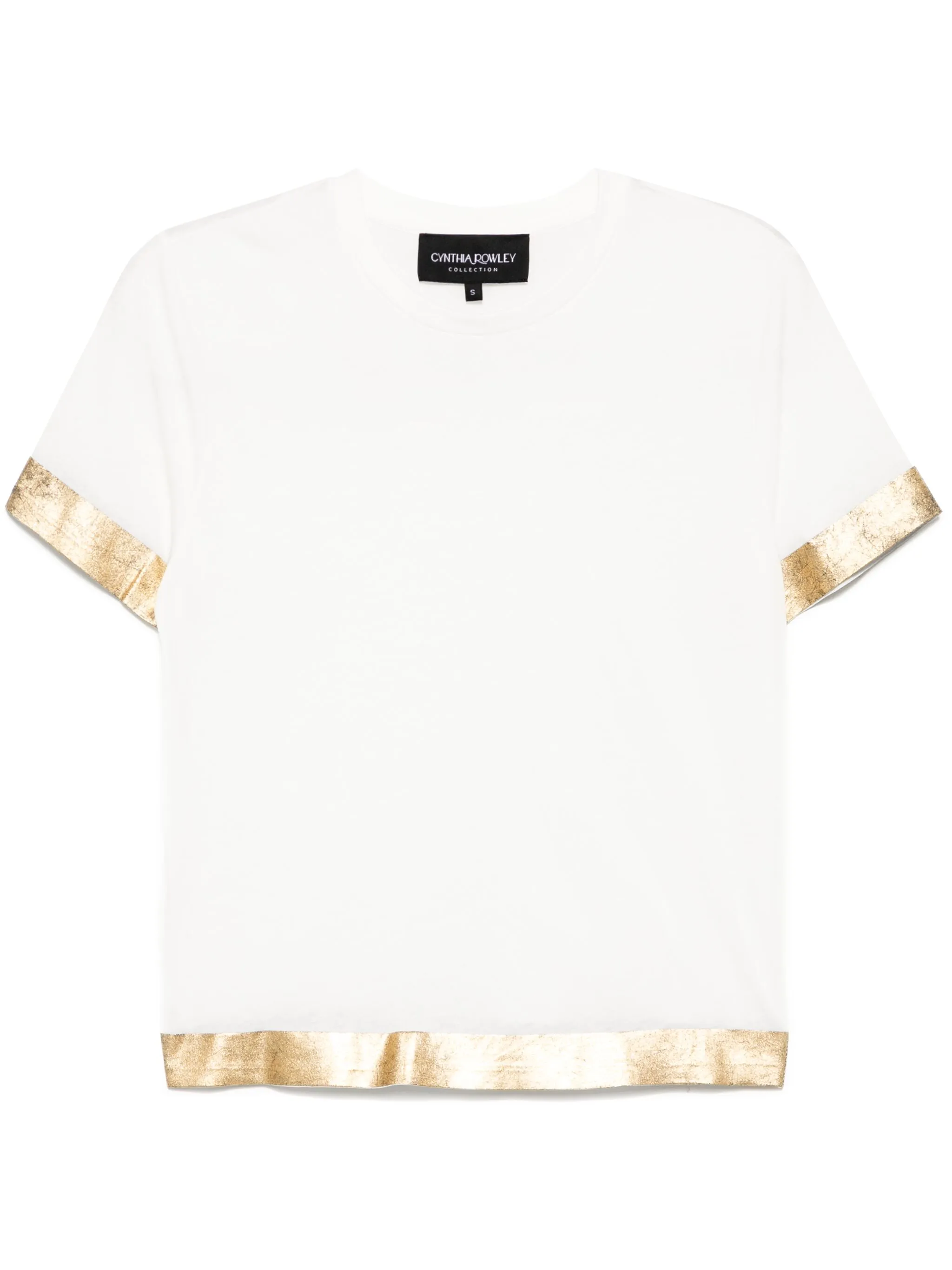 

Футболка с эффектом металлик Cynthia Rowley, белый