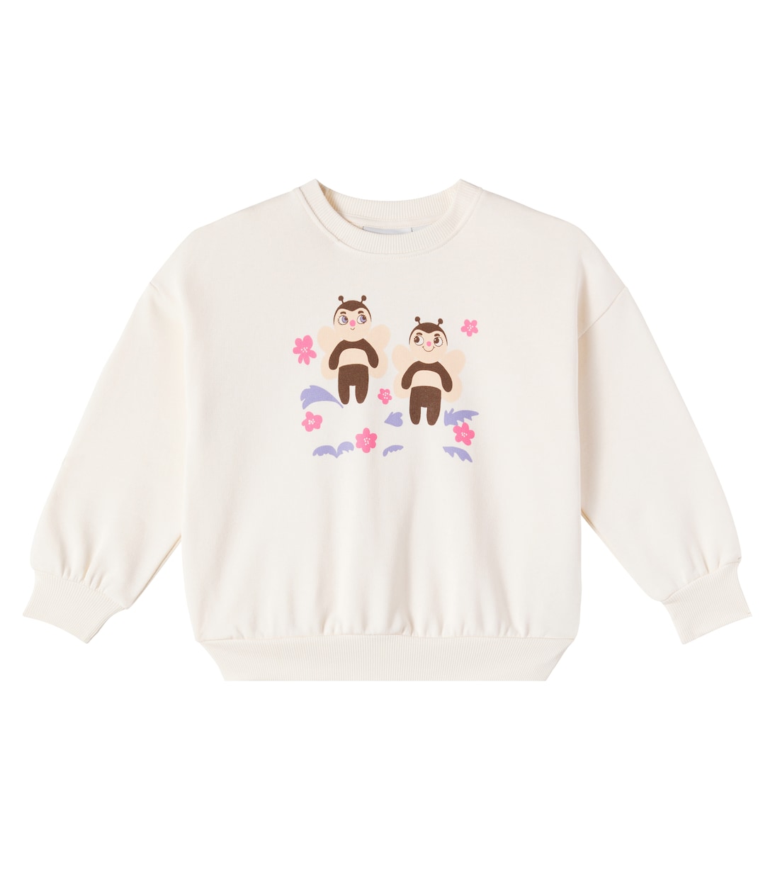 

Хлопковый джерси свитшот с принтом Mini Rodini, Offwhite