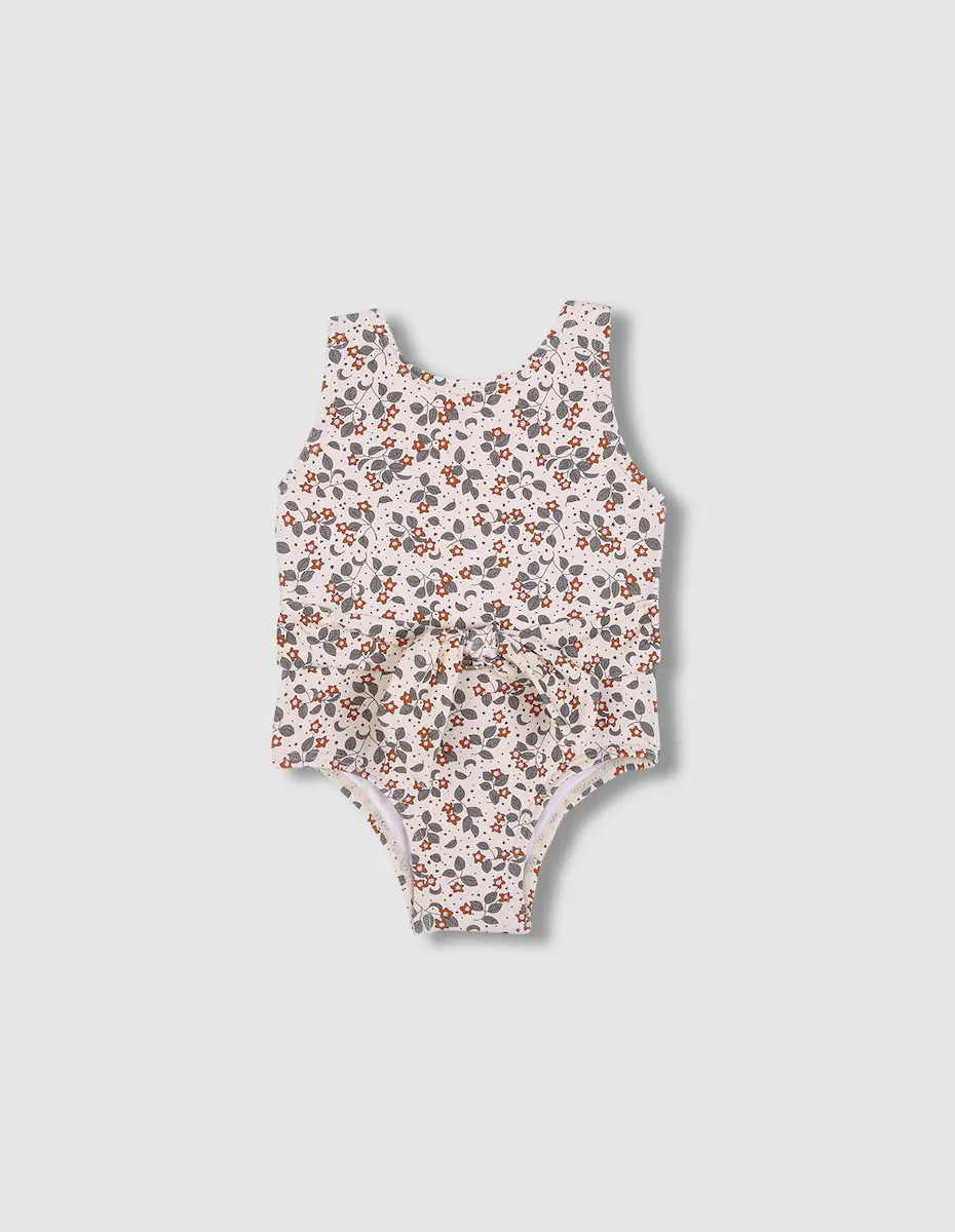 

Детский купальник для девочки с цветами и макси бантом Gocco, многоцветный