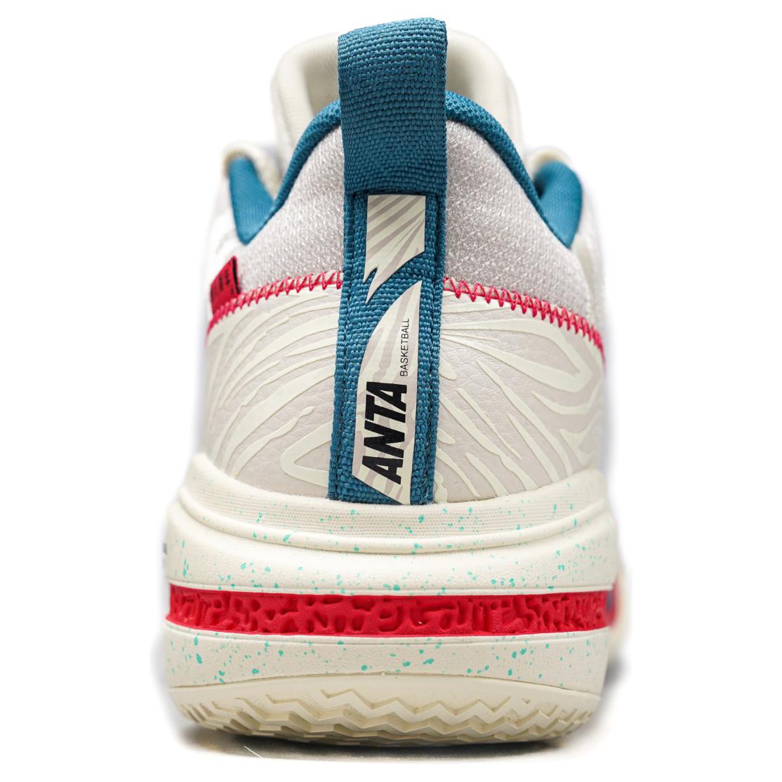 ANTA x Raid 1 White Dragon Низкие баскетбольные кроссовки мужские бежево-серо-красные OCCUPY — фото 3
