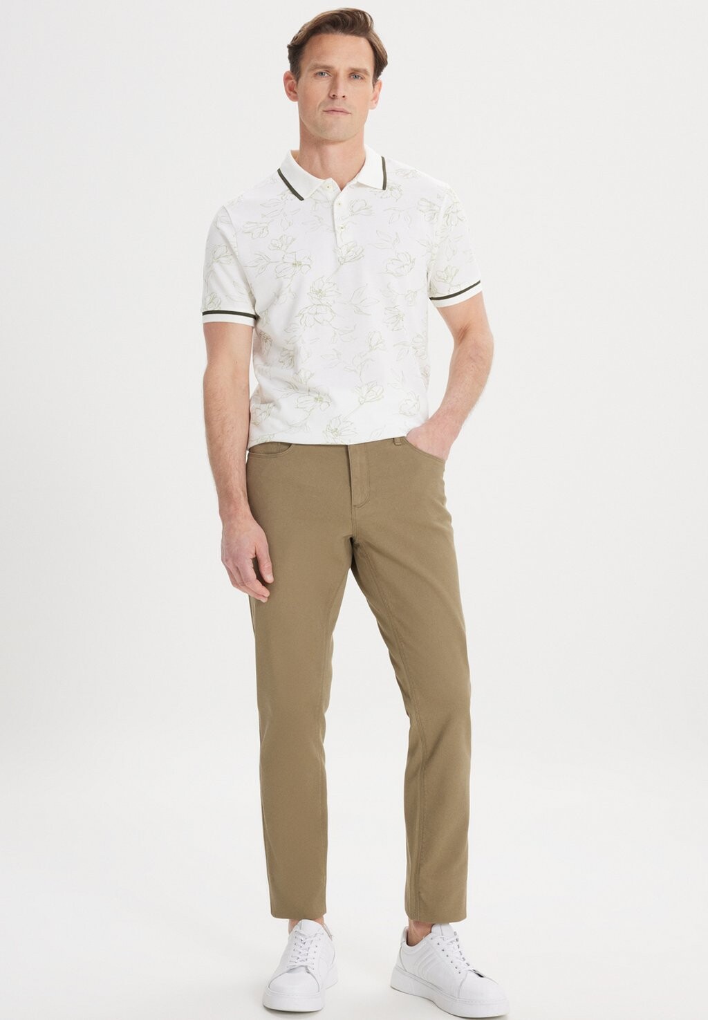 

Брюки Slim Fit Dobby AC&CO / ALTINYILDIZ CLASSICS, зеленые