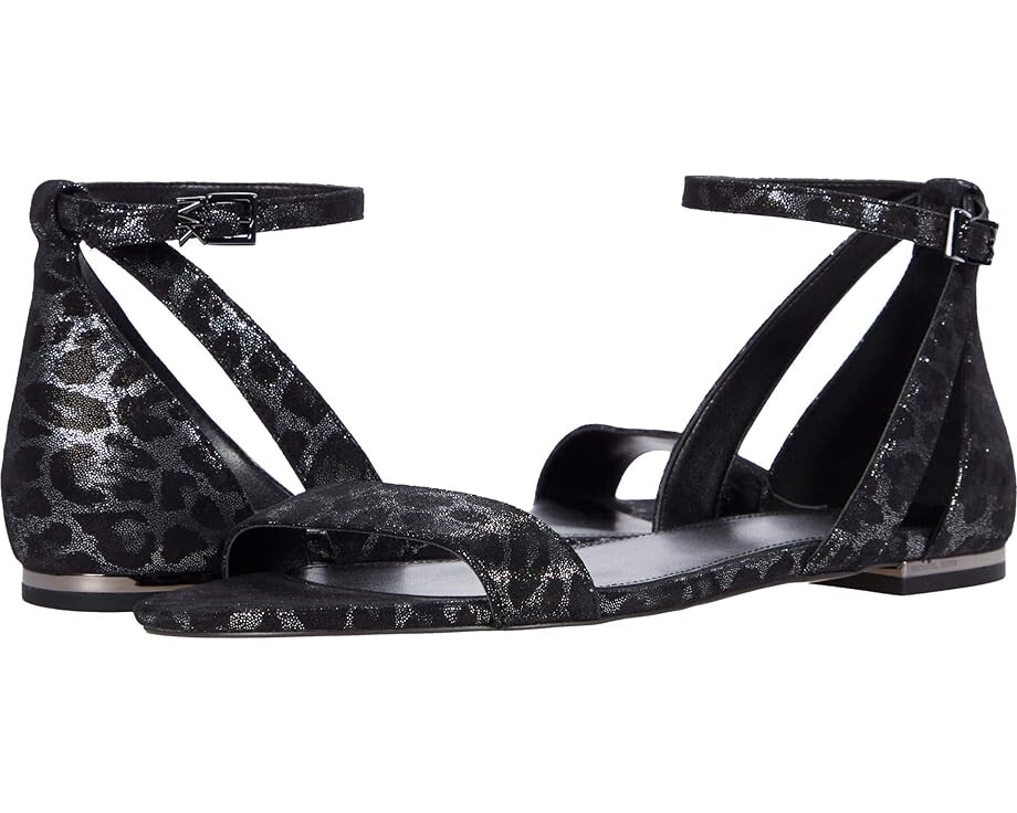 

Сандалии Michael Kors Cardi Flat Sandal, черный/серебряный