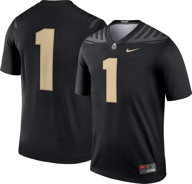 

Мужская черная майка Nike Purdue Boilermakers #1 Dri-FIT Legend Football