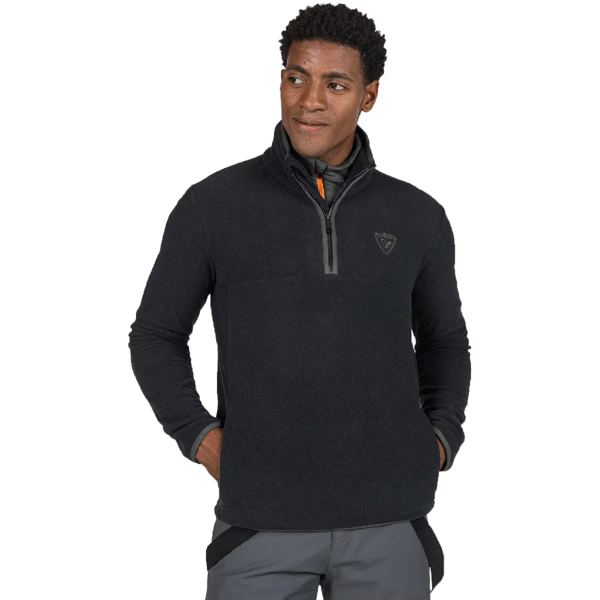 

Мужской флис Rossignol Strawpile Fleece, черный