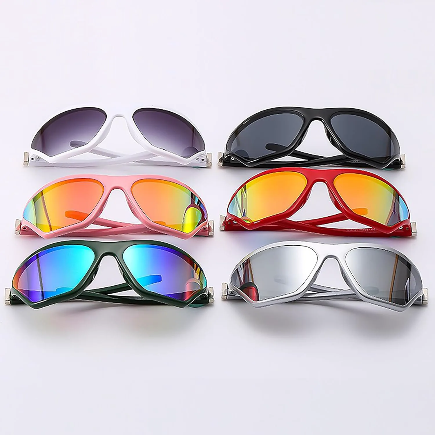 

Модные футуристические солнцезащитные очки «кошачий глаз» с обтекаемой формой, стильные солнцезащитные очки в духе 2000-х годов, для женщин и мужчин Generic, C