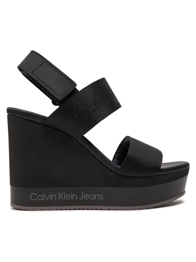 

Сандалии Calvin Klein Jeans Wedge Sandal Webbing In Mr YW0YW01360, черный