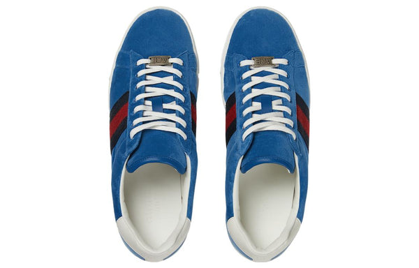 Кроссовки ace velvet sneakers 'blue red' Gucci, синий — фото 4