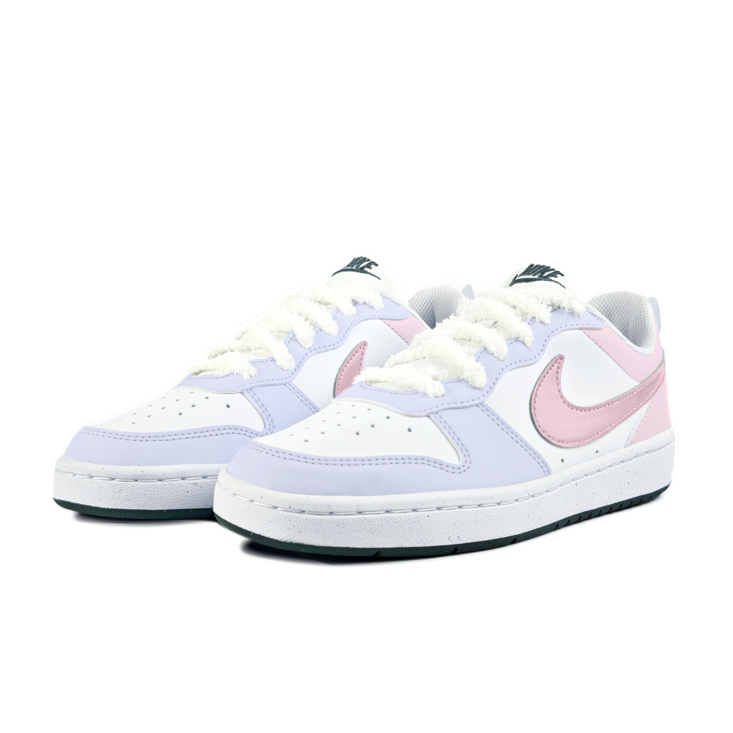 Nike Бордовые розовые противоскользящие износостойкие низкие детские скейтбординговые туфли white для подростков — фото 4