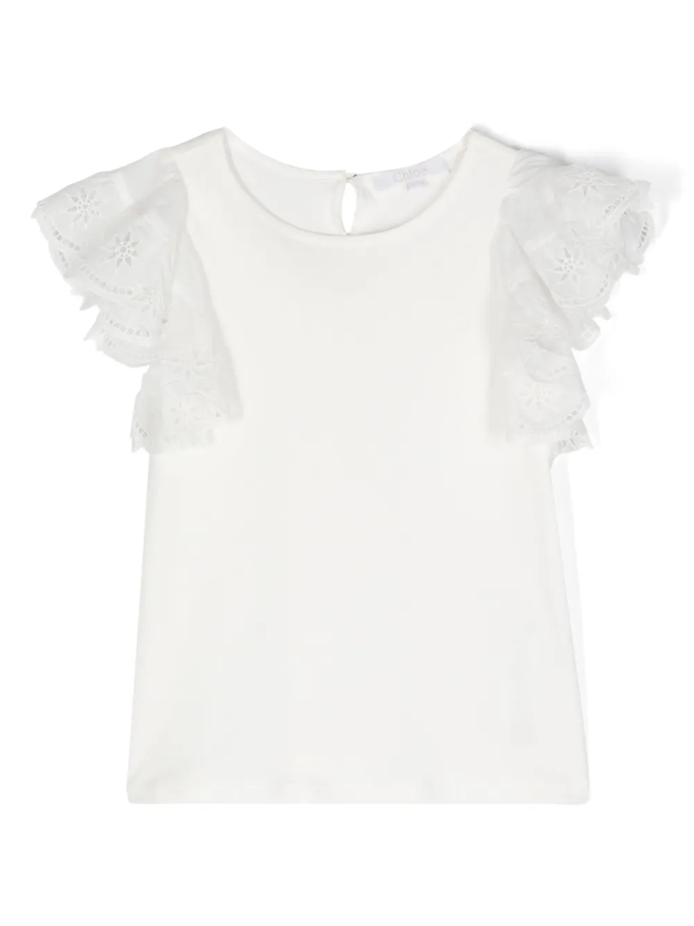 

Футболка с оборками Chloé Kids, белый