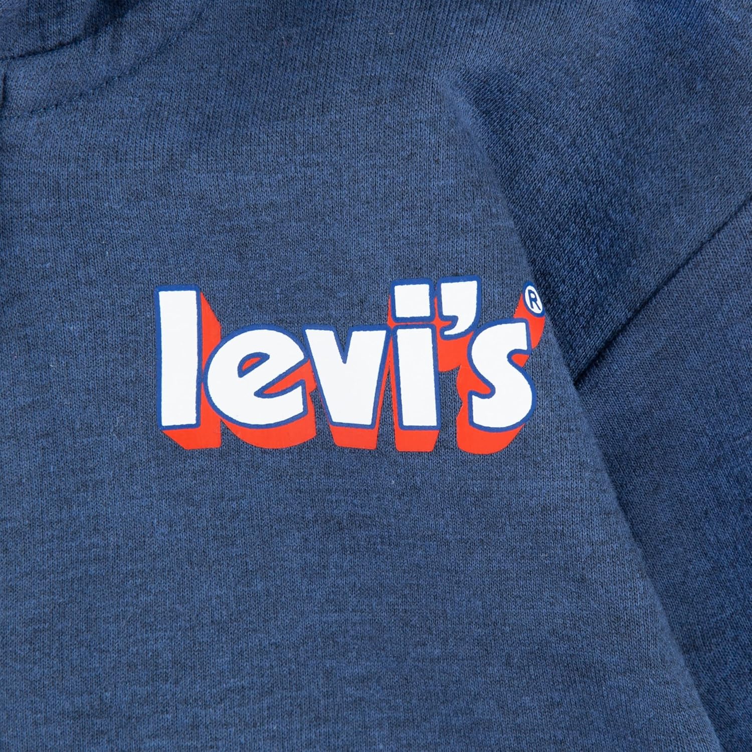 Детский комбинезон Levi's с длинными рукавами и капюшоном унисекс, Estate Blue Heather — фото 3