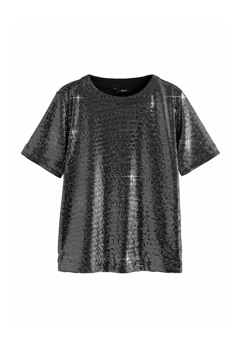 

Футболка с принтом SEQUIN REGULAR FIT Next, серый металлик