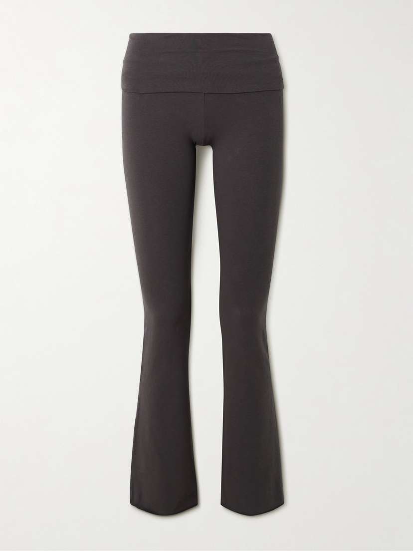 

Брюки с отворотами из эластичного хлопкового джерси - гладить Skims, серый