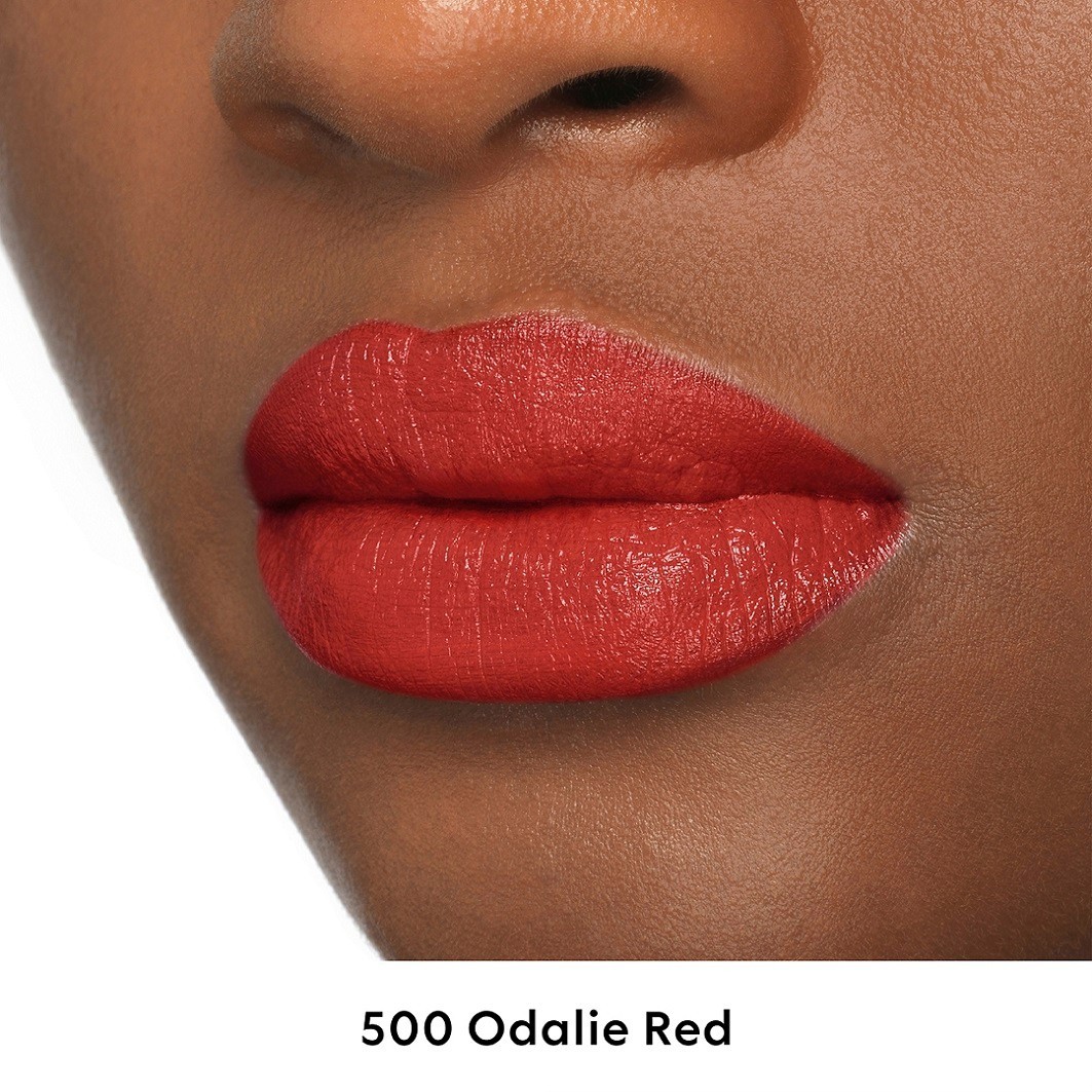 Помада для губ gucci beauty rouge à lèvres satin Gucci, nr. 500 odalie red, вес 3.5 гр. — фото 4