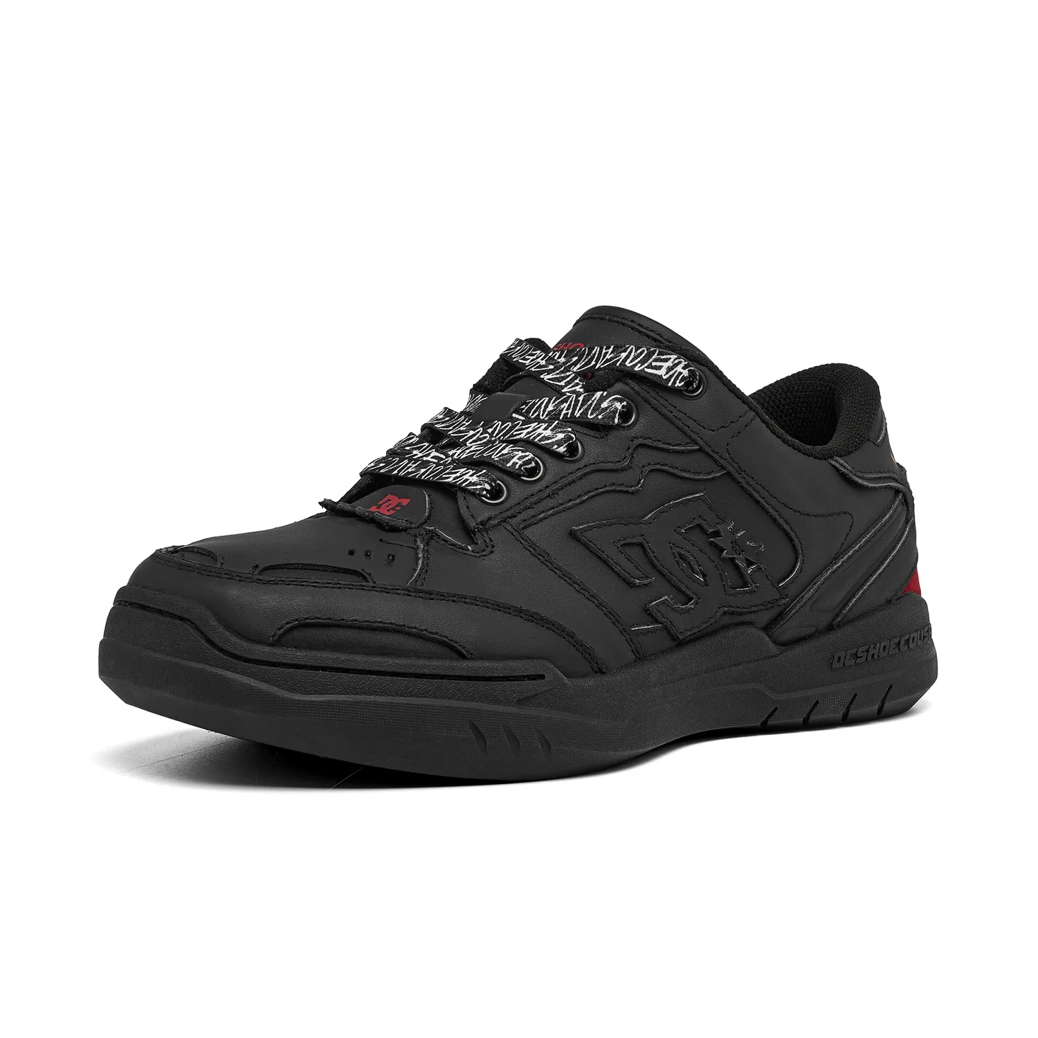 Кроссовки мужские низкие повседневные из кожи Mechera Top Grain Cow Leather DCSHOES, Steel Black[Standard, True to Size, True to Size] — фото 4