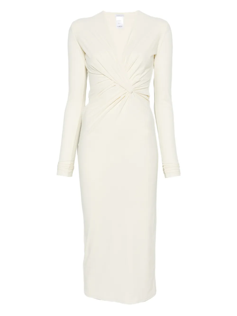 

Среднее платье Sienna с узлом Amazuìn, слоновая кость