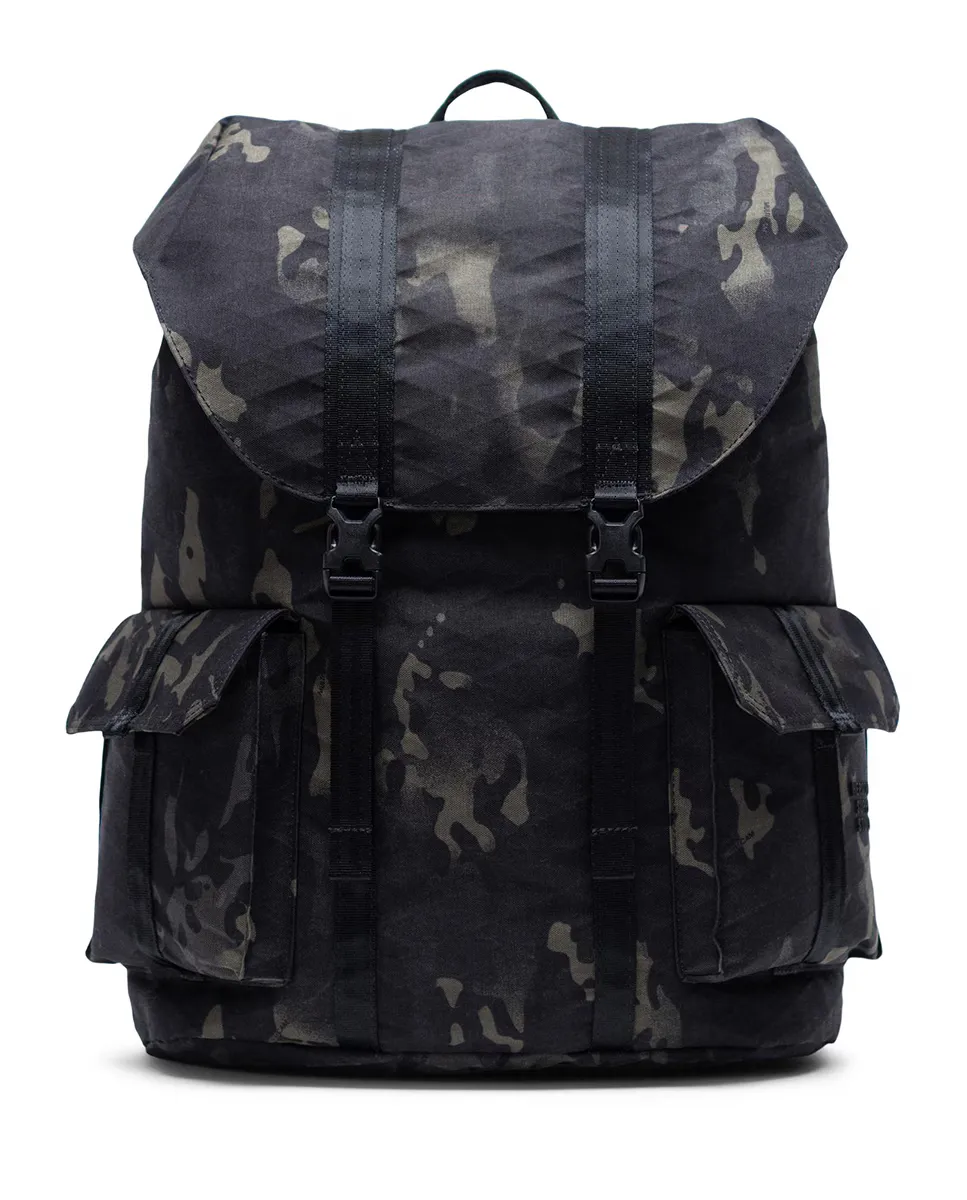 

Рюкзак унисекс 27 л из черной ткани с клапаном Herschel, черный