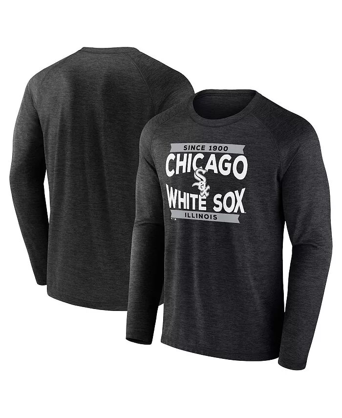 

Мужская черная футболка Chicago White Sox Heroic Play Raglan с длинным рукавом Fanatics