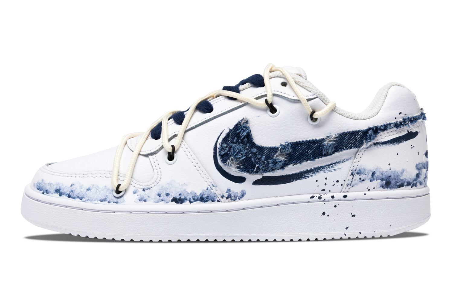 

Кроссовки Nike EBERNON Skateboarding Shoes Men Low-top White, темно-синий