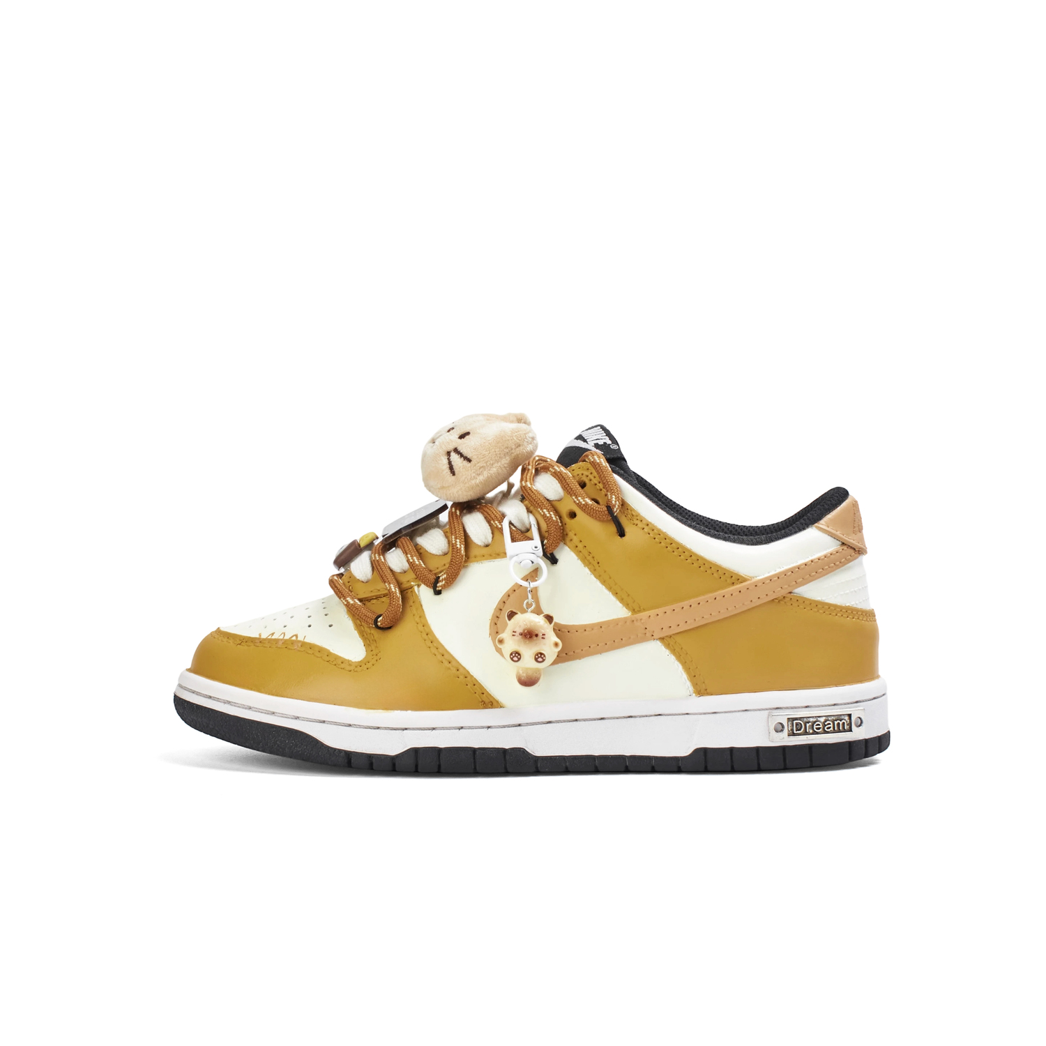 

Nike Кроссовки Dunk 'Black' Cushioning Abrasion Resistant Lightweight Cushioning Skateboard Shoes Bright Yellow Kids'