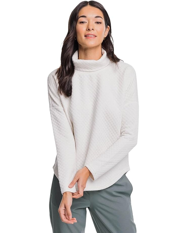 

Свитер Southern Tide Long Sleeve Mellie Mock Neck Sweatshirt, цвет Marshmallow