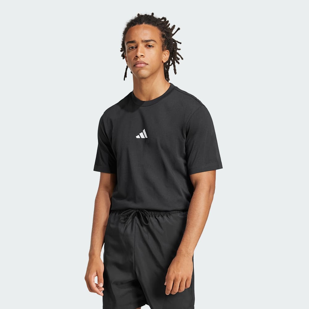 

Футболка Adidas Essentials Small Logo Single Jersey Tee, черный/белый