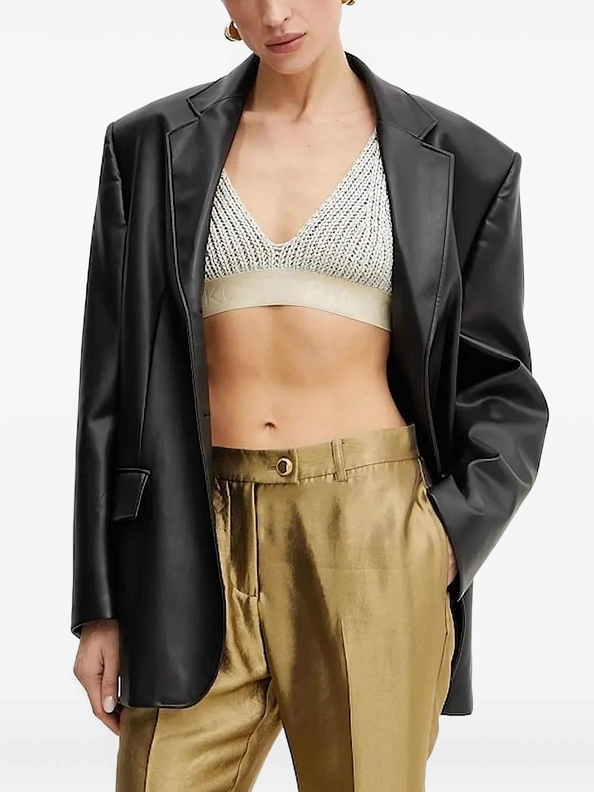 

Трикотажный топ Pinko, серый