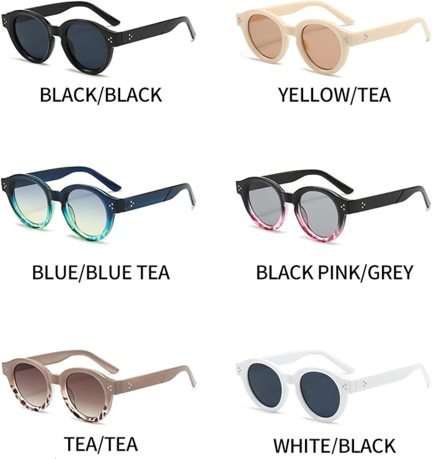 

Солнцезащитные очки с защитой UV400 | Круглая оправа, градиентные линзы | Для женщин и мужчин, для занятий спортом на открытом воздухе и вождения DSVIGF, Beige