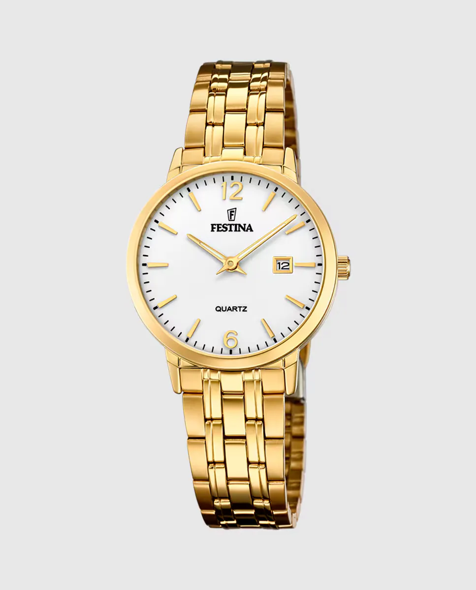 

Женские часы F20514/2 Acero Classico из золотой стали Festina, золотой