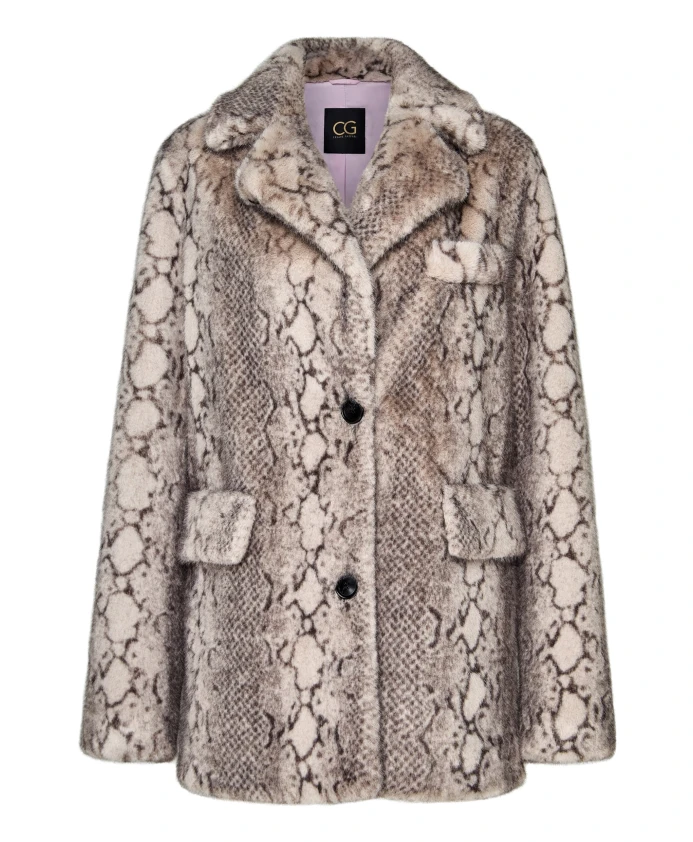 

Короткое пальто из искусственного меха Cesare Gaspari, бежевый