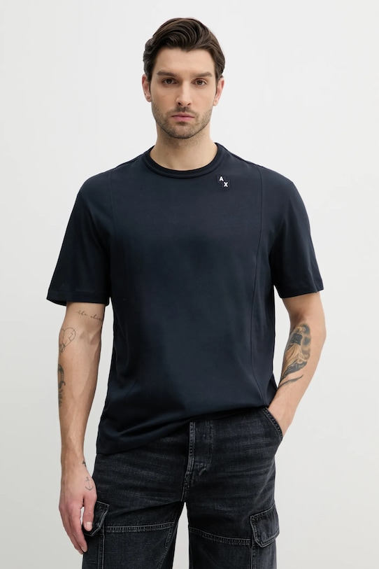 

Хлопковая футболка Armani Exchange, темно-синий