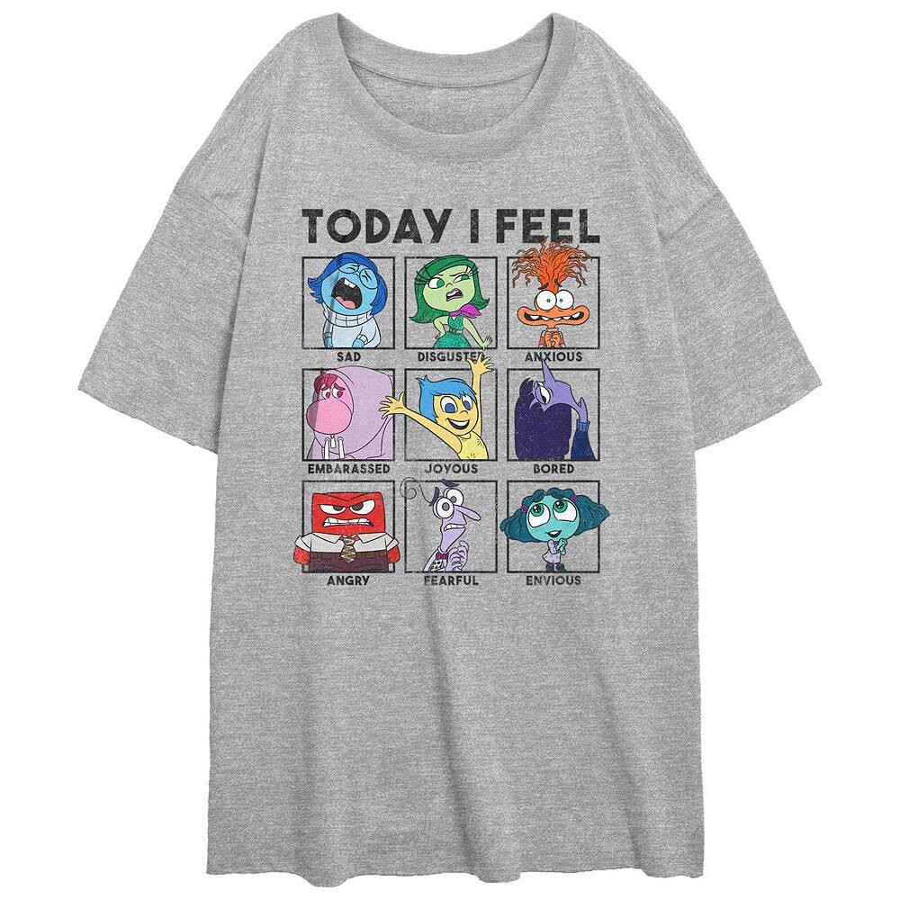 

Огромная футболка с графическим рисунком для детей Disney/Pixar's Inside Out 2 Today I Feel Disney / Pixar, цвет Athletic Heather