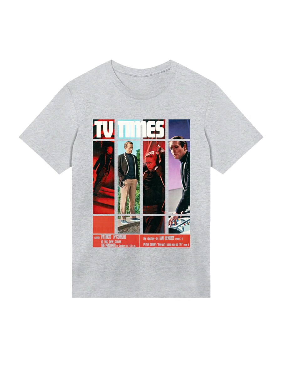 

Рубашка F4NT4STIC TV Times Patrick McGoohan The Prisoner 1967 Cover, светло-серый