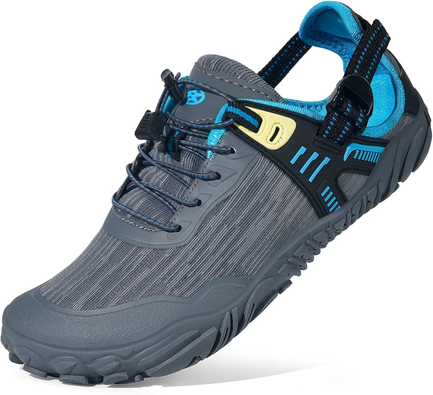 

Женские и мужские водные сандалии Eagsouni, быстро сохнущие спортивные акваобувь, босоножки с нескользящей подошвой для активного отдыха, походов, с широкой передней частью и поддержкой свода стопы, синий/серый