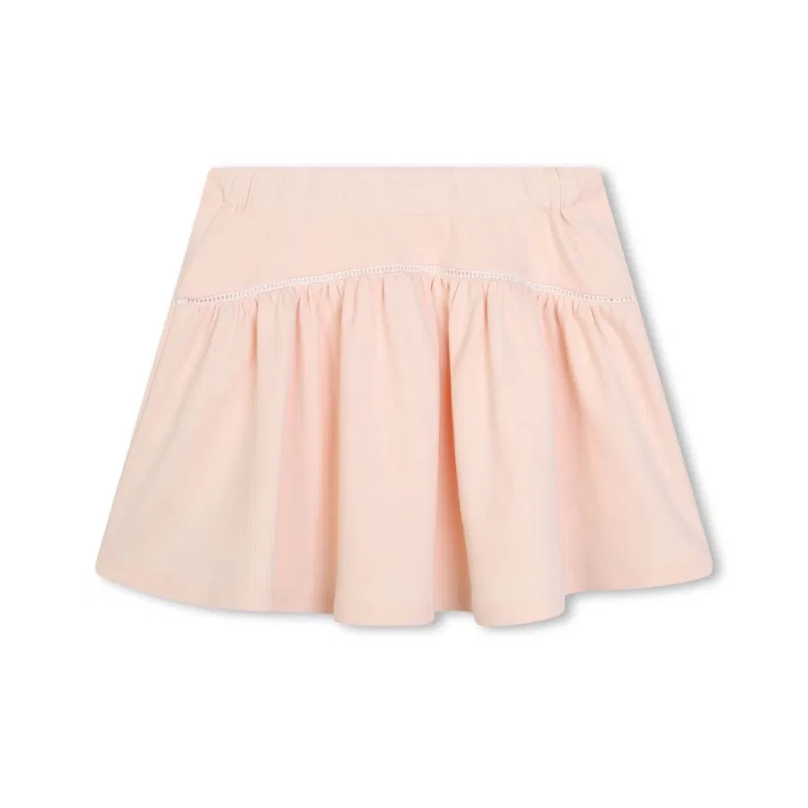 Юбка хлопковая с лесенкой Chloé, Pale Pink — фото 2