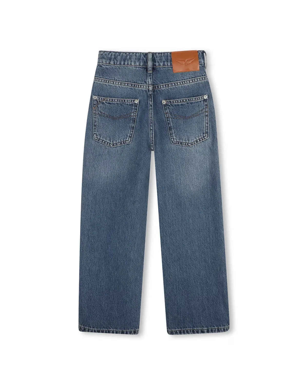 Детские джинсы для мальчиков с широкой штаниной Zadig & Voltaire, Azul — фото 3