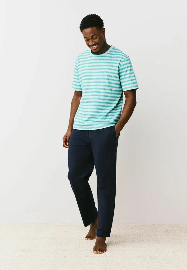 Пижама хлопковая Regular fit - stripe short sleeve set, Next, синий — фото 4