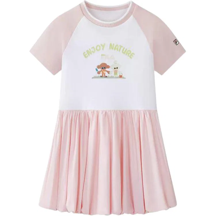 Детское платье для девочек с круглым вырезом Pre School Dresses Crew Neck FILA KIDS — фото 4