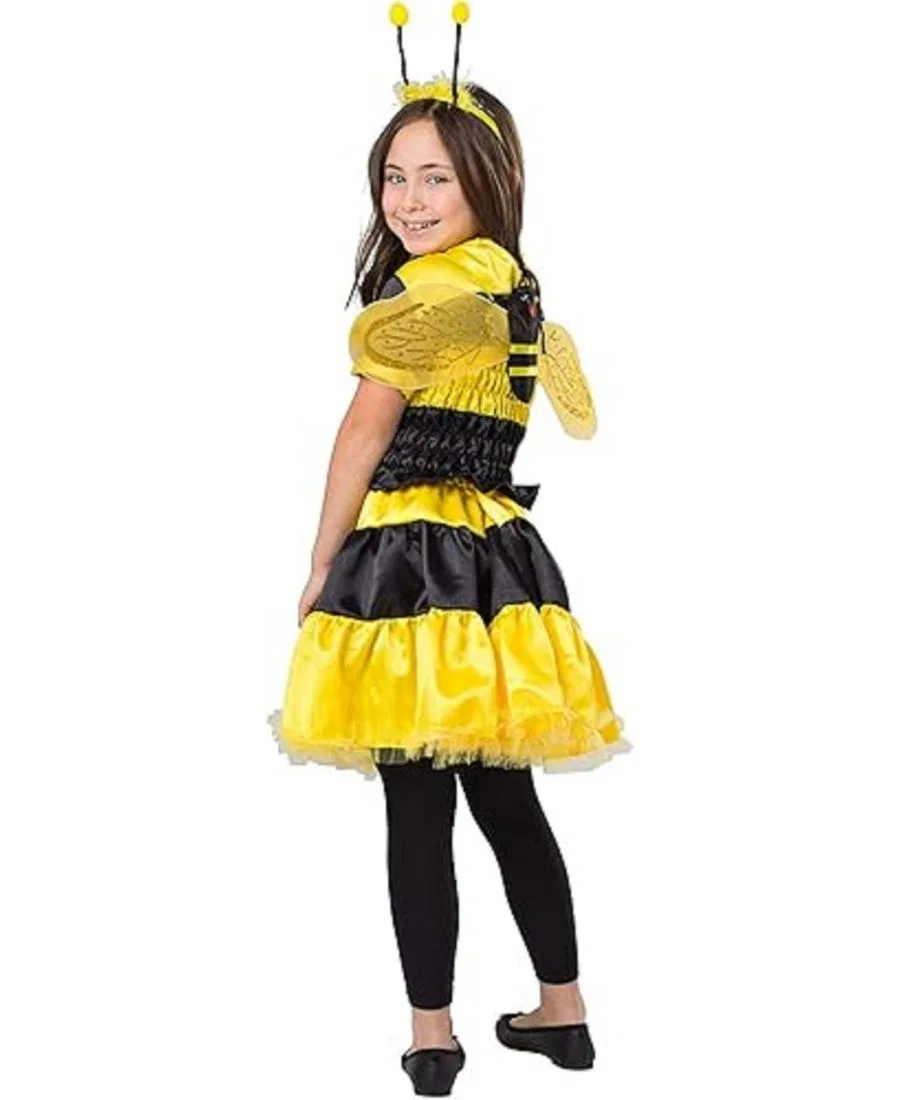 Костюм пчелки с юбкой и крыльями Bumblebee Costume Set Dress Up America, Yellow / Black — фото 3
