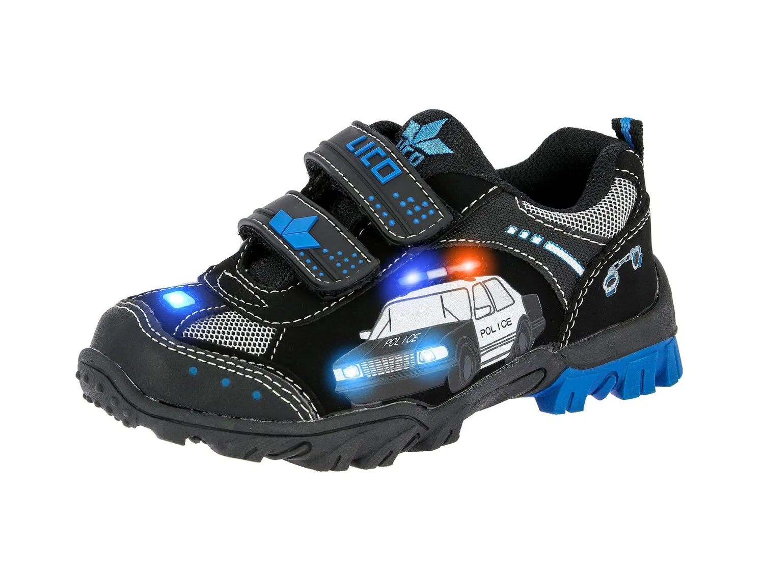 Детские кроссовки на липучке Chief V Blinky Lico, Schwarz