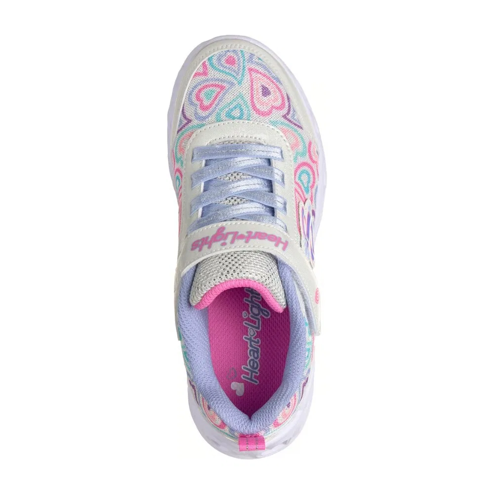 Детские кроссовки для девочек со светящейся подошвой Heart Lights Boogie Love Skechers — фото 2